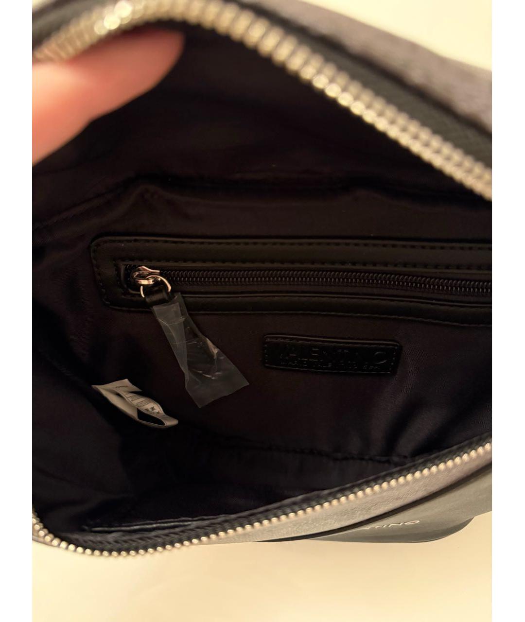 VALENTINO Черная поясная сумка из искусственной кожи, фото 4