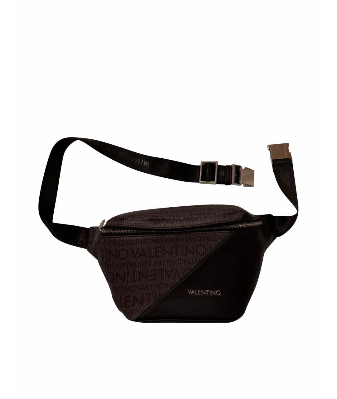 VALENTINO Черная поясная сумка из искусственной кожи, фото 1