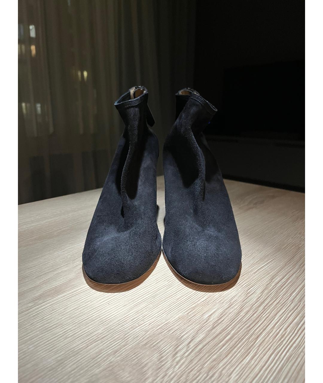 AQUAZZURA Черные замшевые ботильоны, фото 2