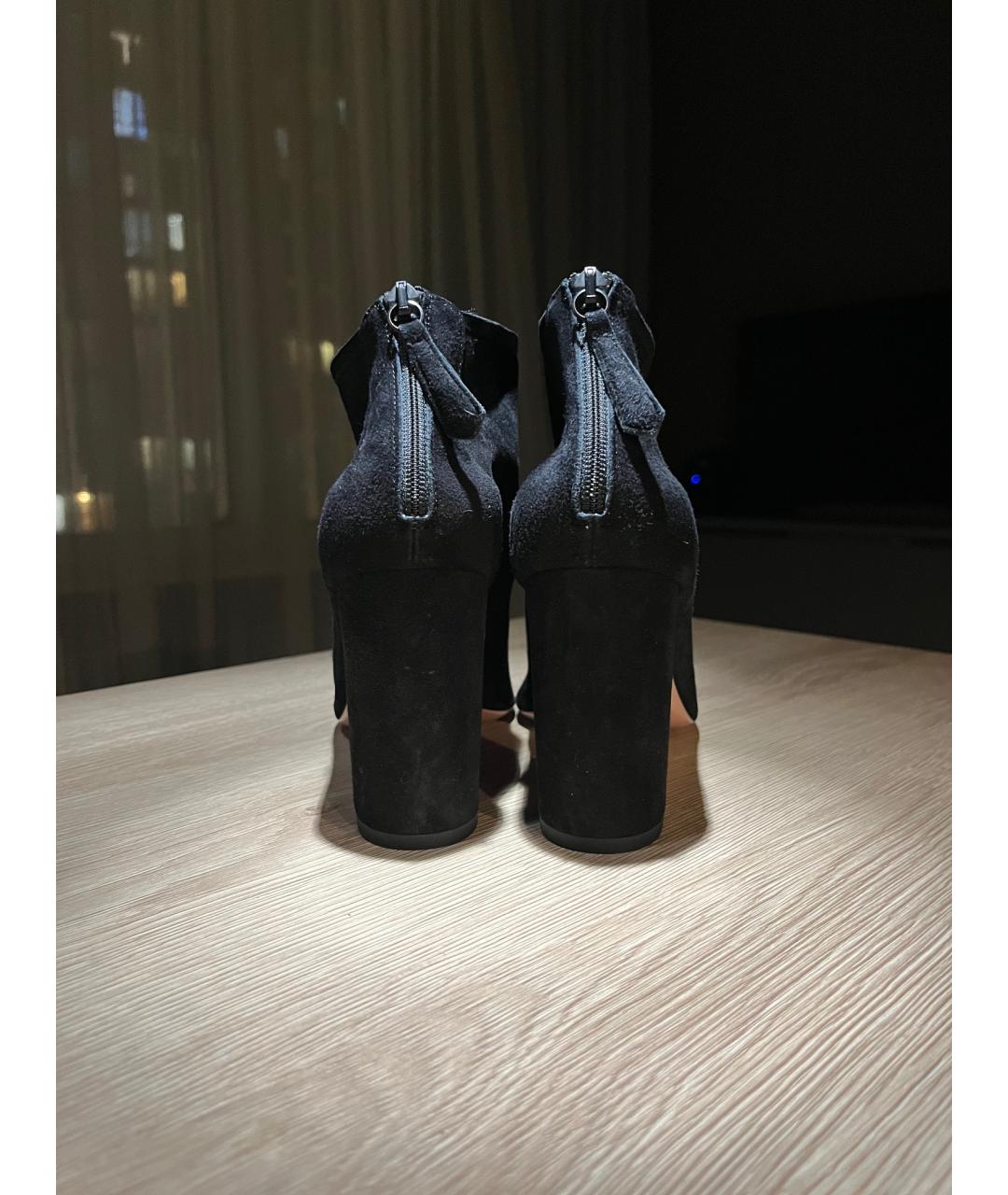 AQUAZZURA Черные замшевые ботильоны, фото 3