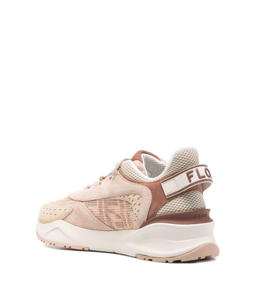 FENDI Бежевые кроссовки, фото 3