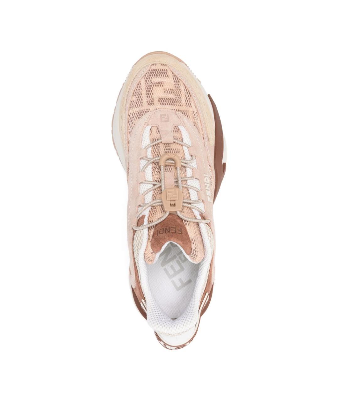 FENDI Бежевые кроссовки, фото 4