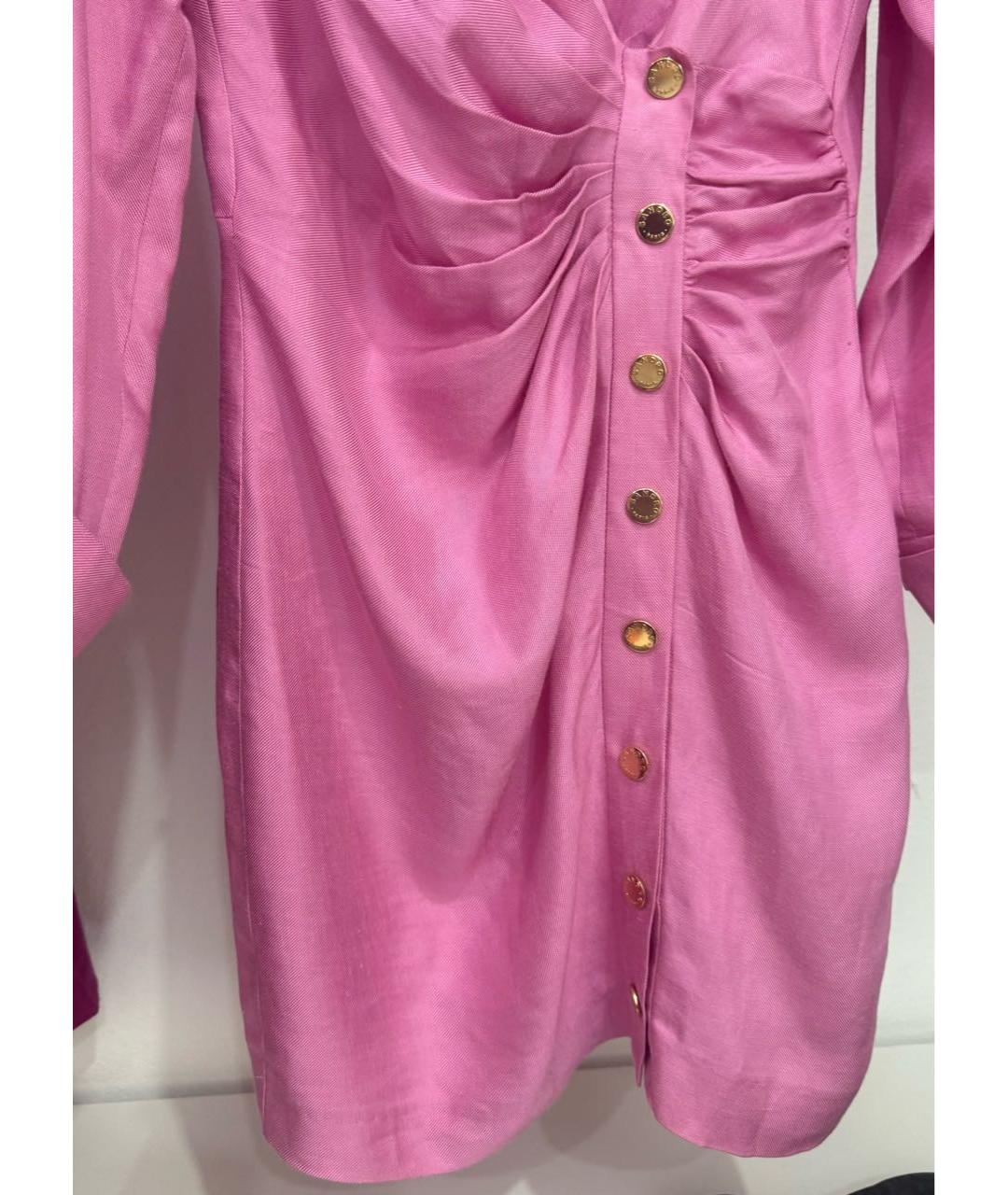 SANDRO Розовое вискозное повседневное платье, фото 5