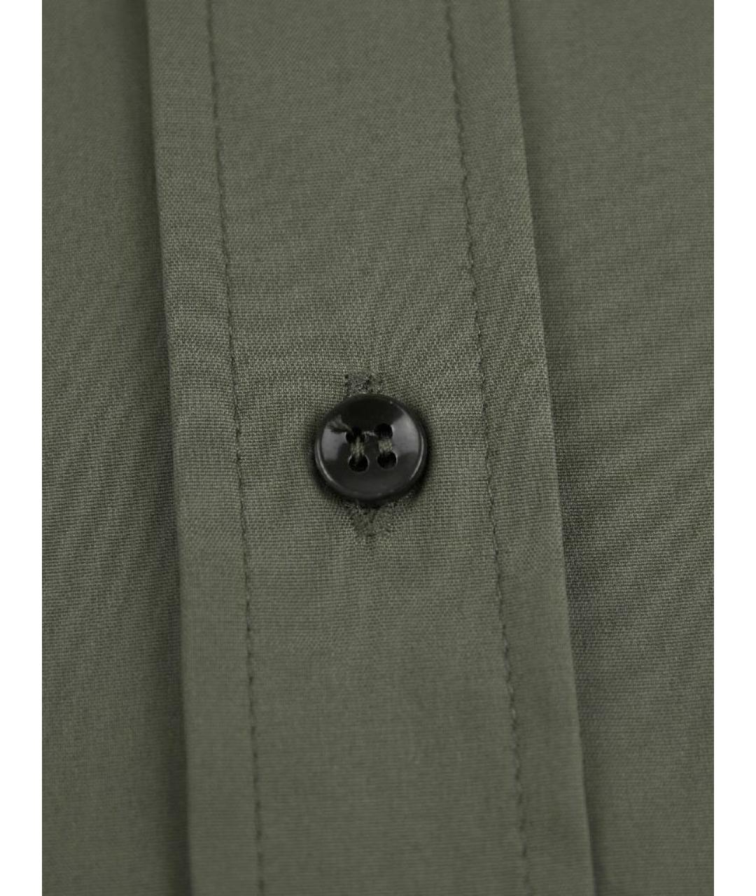 BRUNELLO CUCINELLI Хаки хлопко-эластановая рубашка, фото 6