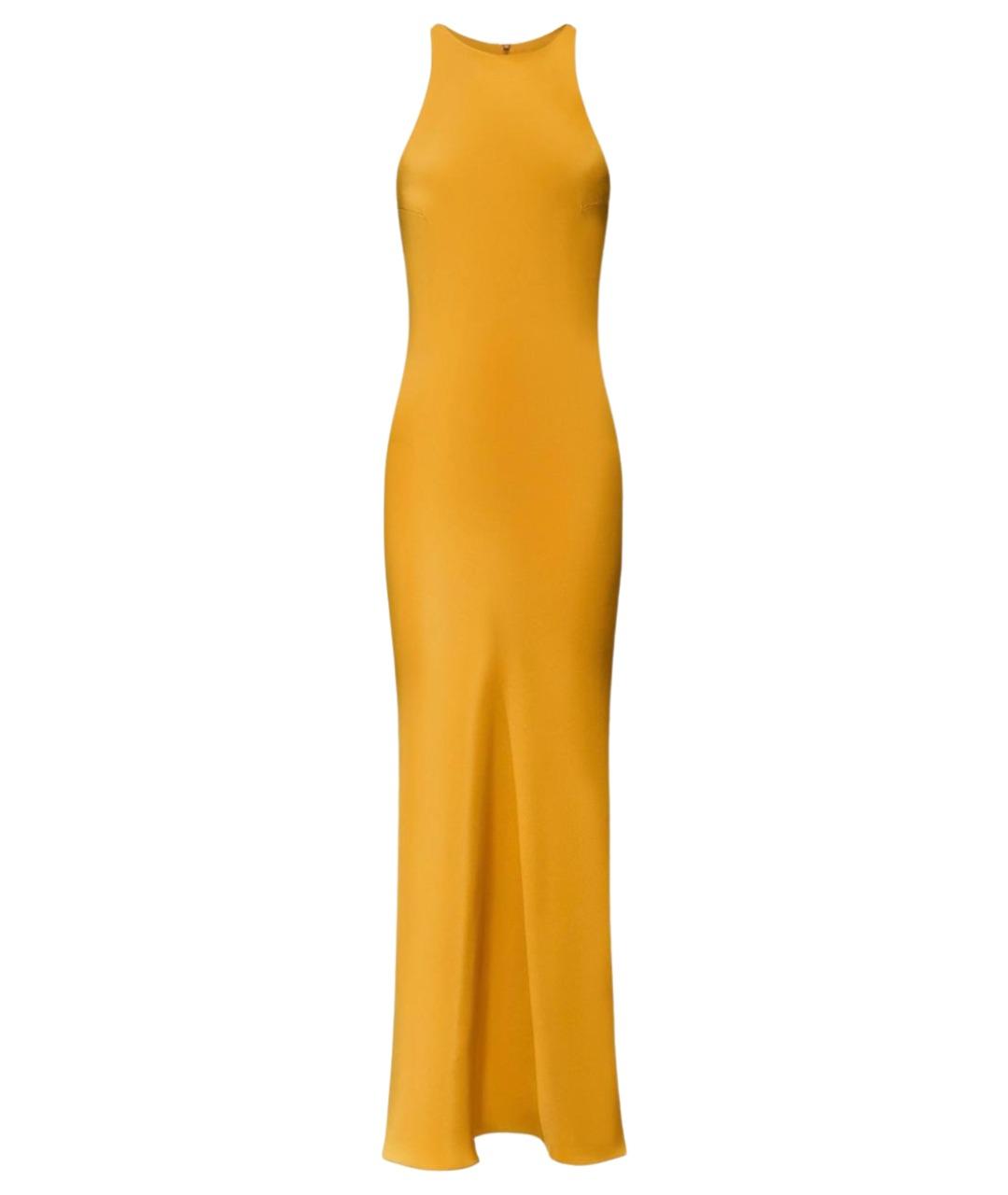 12 STOREEZ Желтое шелковое повседневное платье, фото 1
