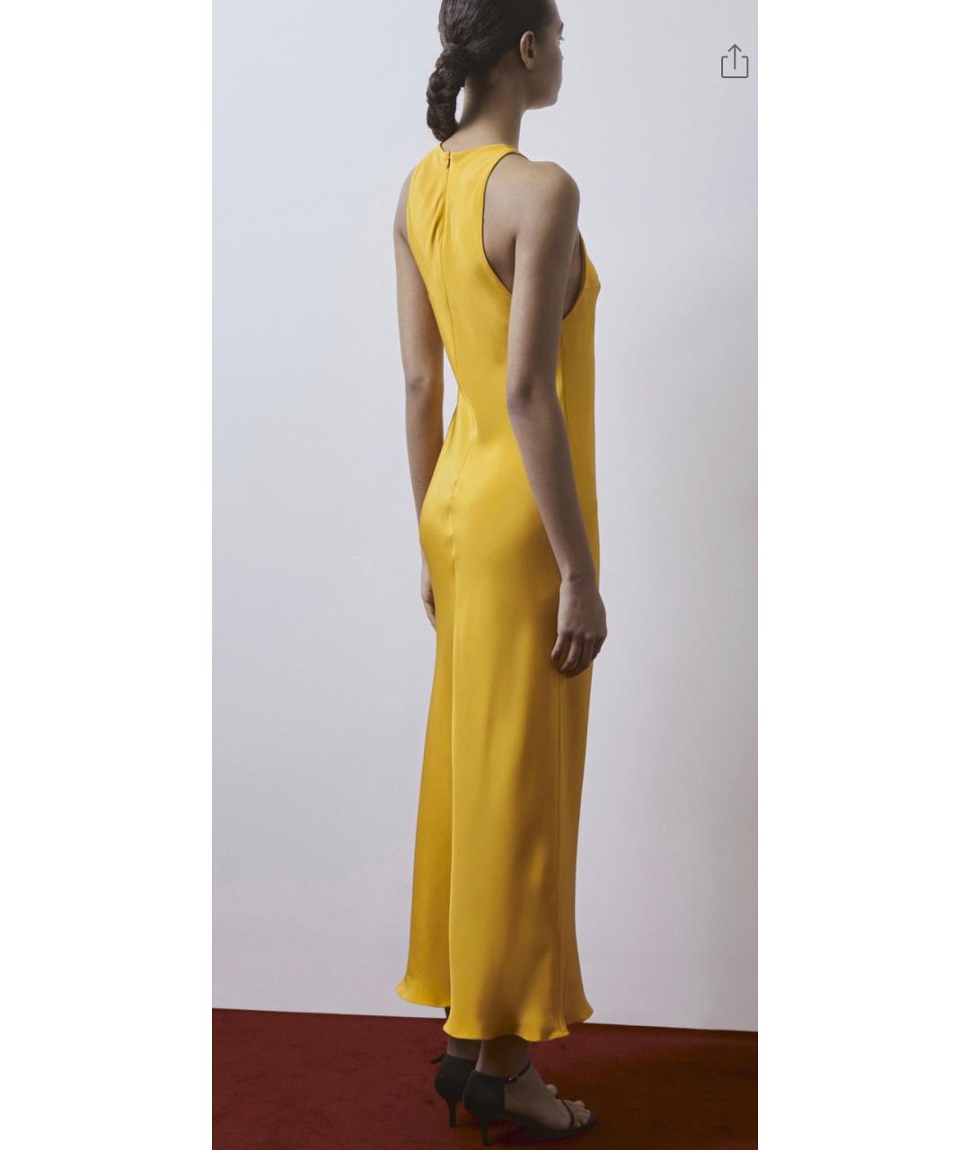 12 STOREEZ Желтое шелковое повседневное платье, фото 2