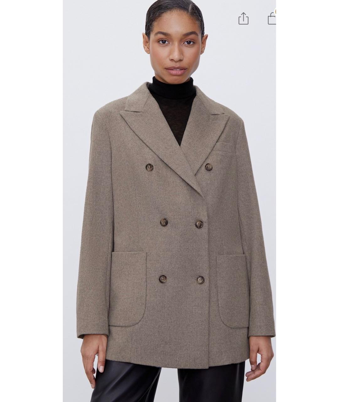 12 STOREEZ Коричневый шерстяной жакет/пиджак, фото 6