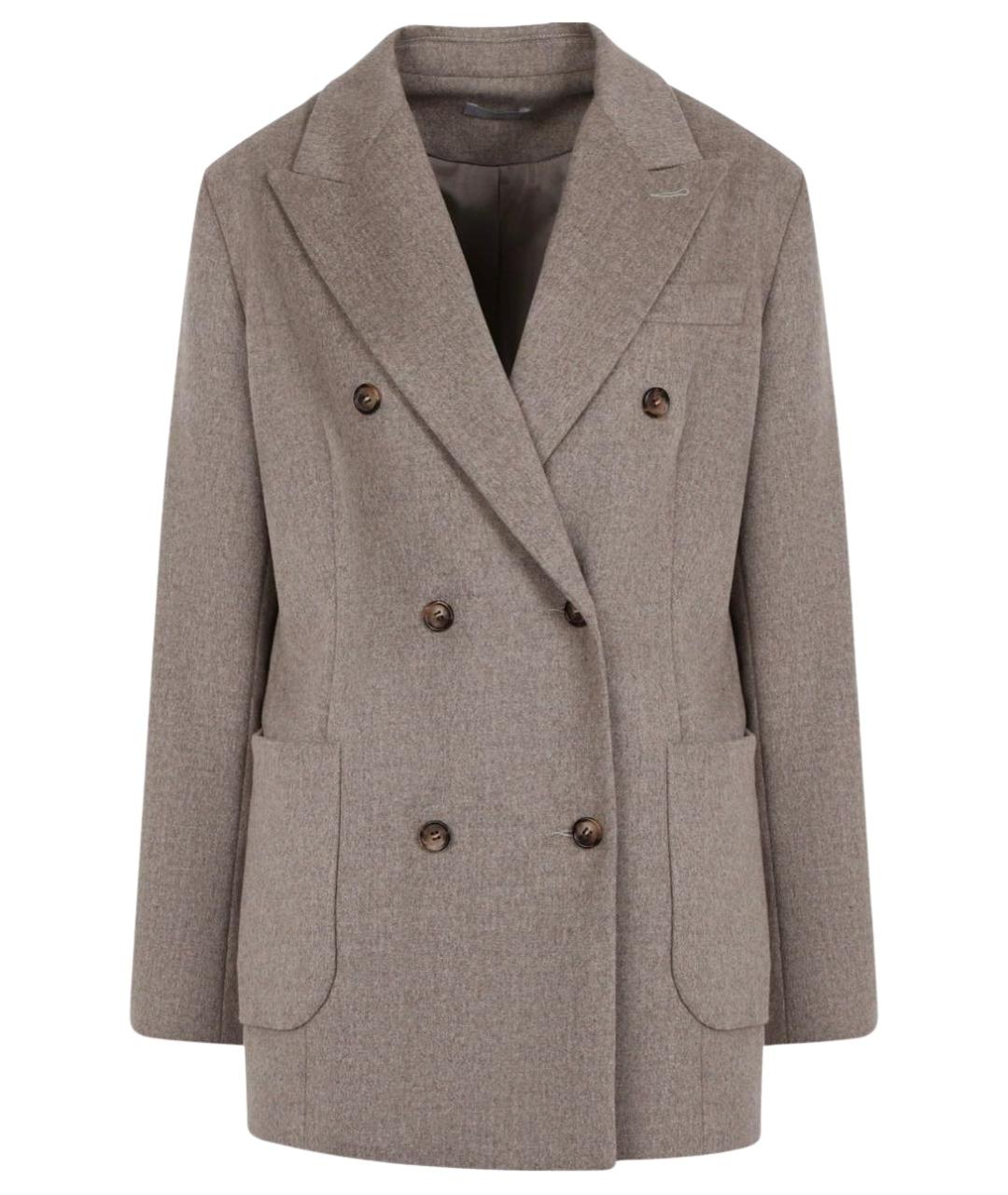 12 STOREEZ Коричневый шерстяной жакет/пиджак, фото 1