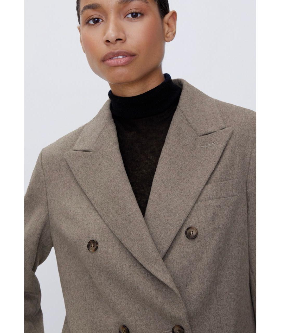 12 STOREEZ Коричневый шерстяной жакет/пиджак, фото 5