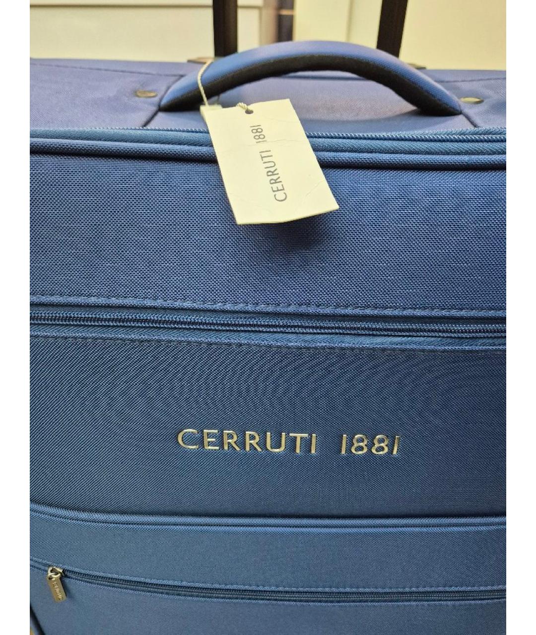CERRUTI 1881 Синий тканевый чемодан, фото 8