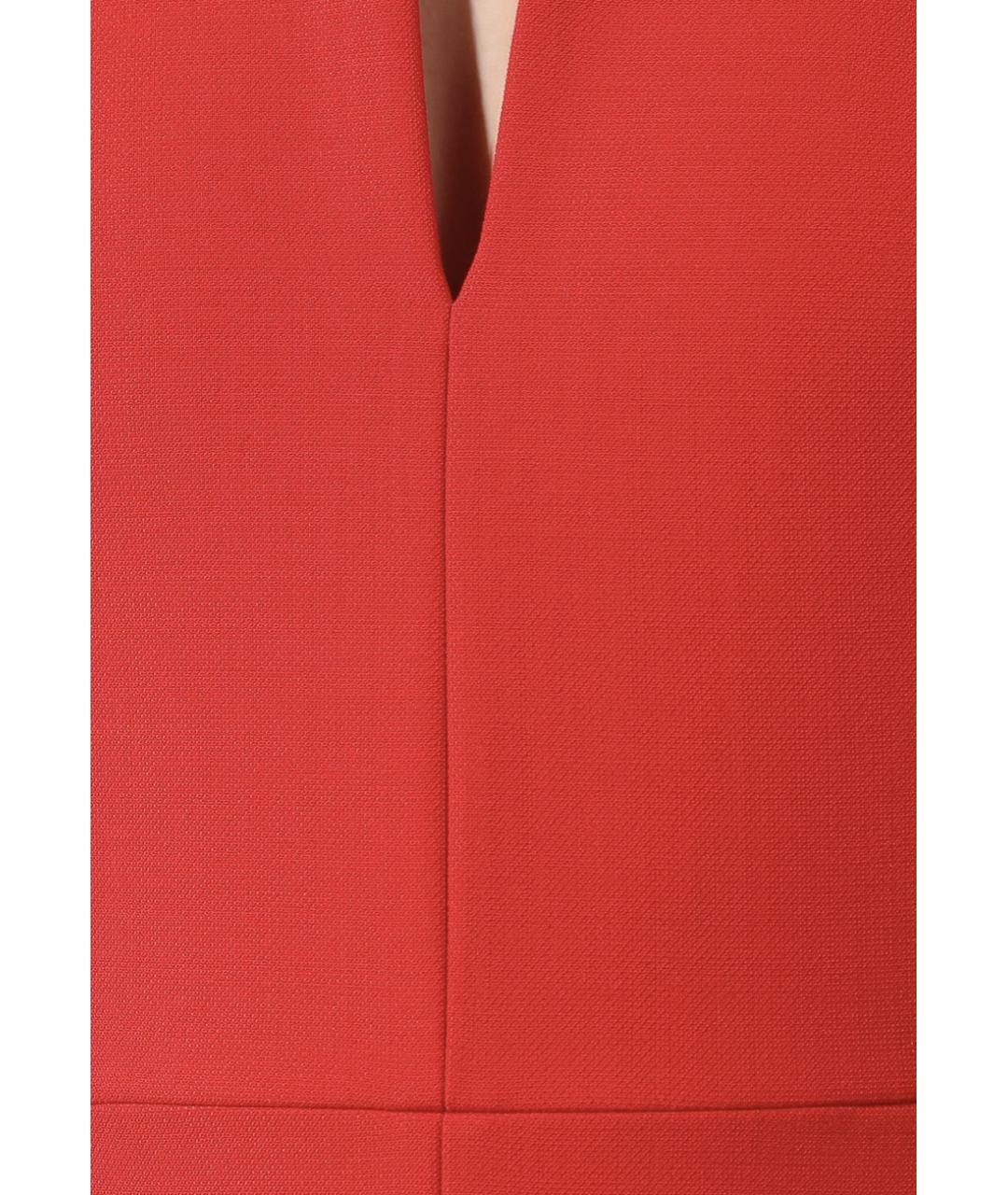 VICTORIA BECKHAM Красное шерстяное коктейльное платье, фото 4