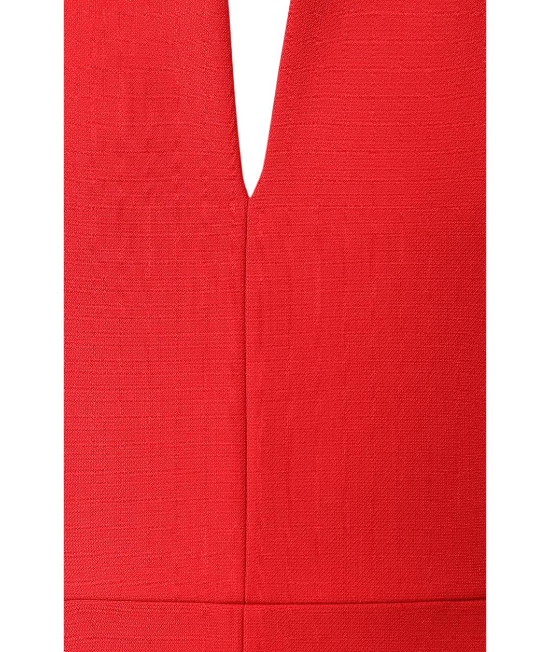 VICTORIA BECKHAM Красное шерстяное коктейльное платье, фото 5