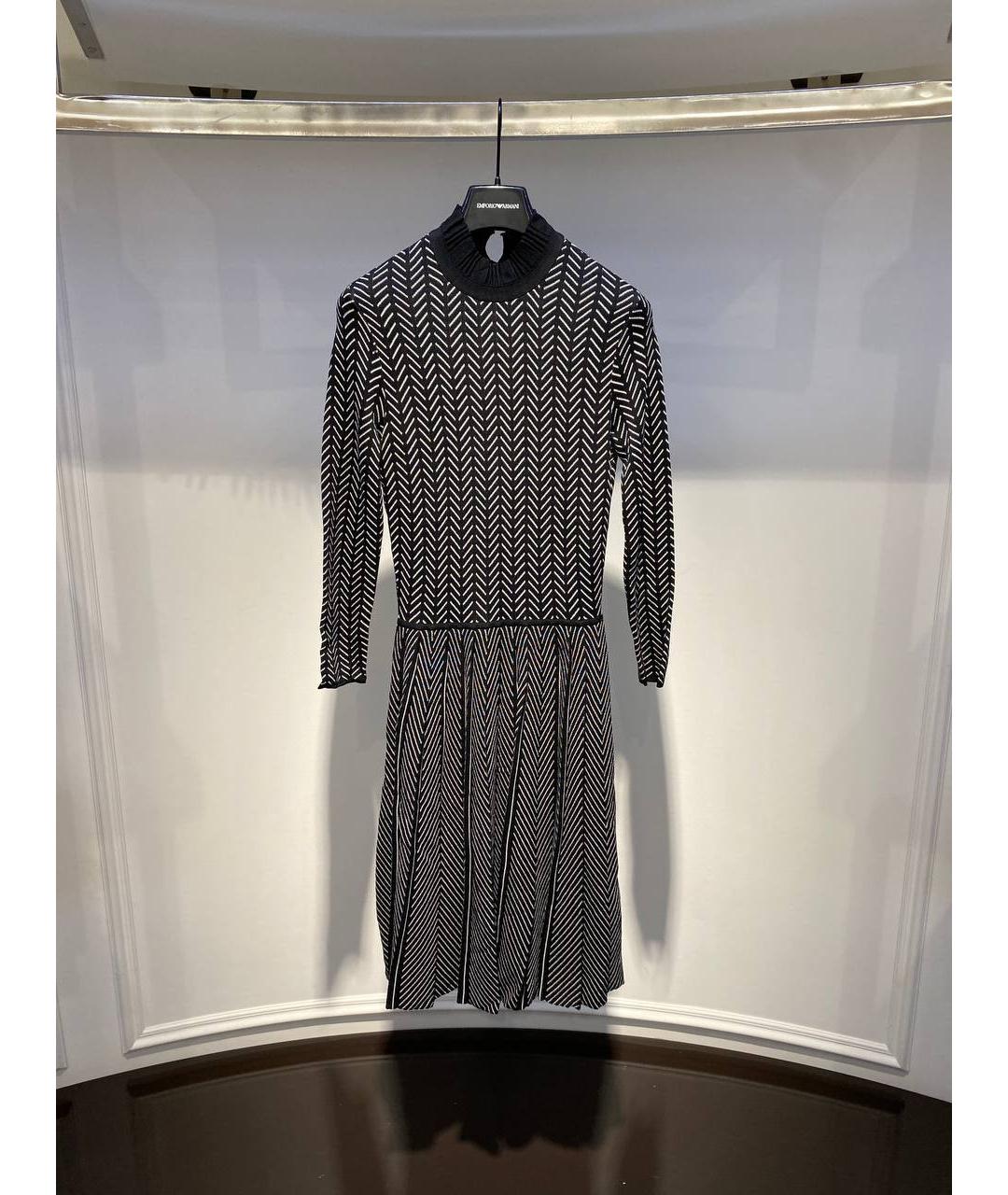 EMPORIO ARMANI Серое шерстяное повседневное платье, фото 4