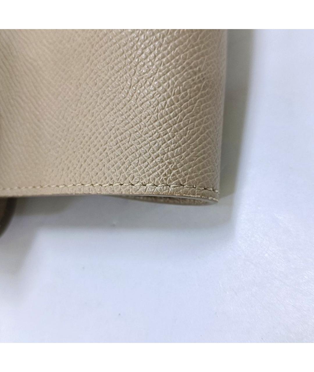 CELINE Бежевая кожаная сумка через плечо, фото 6