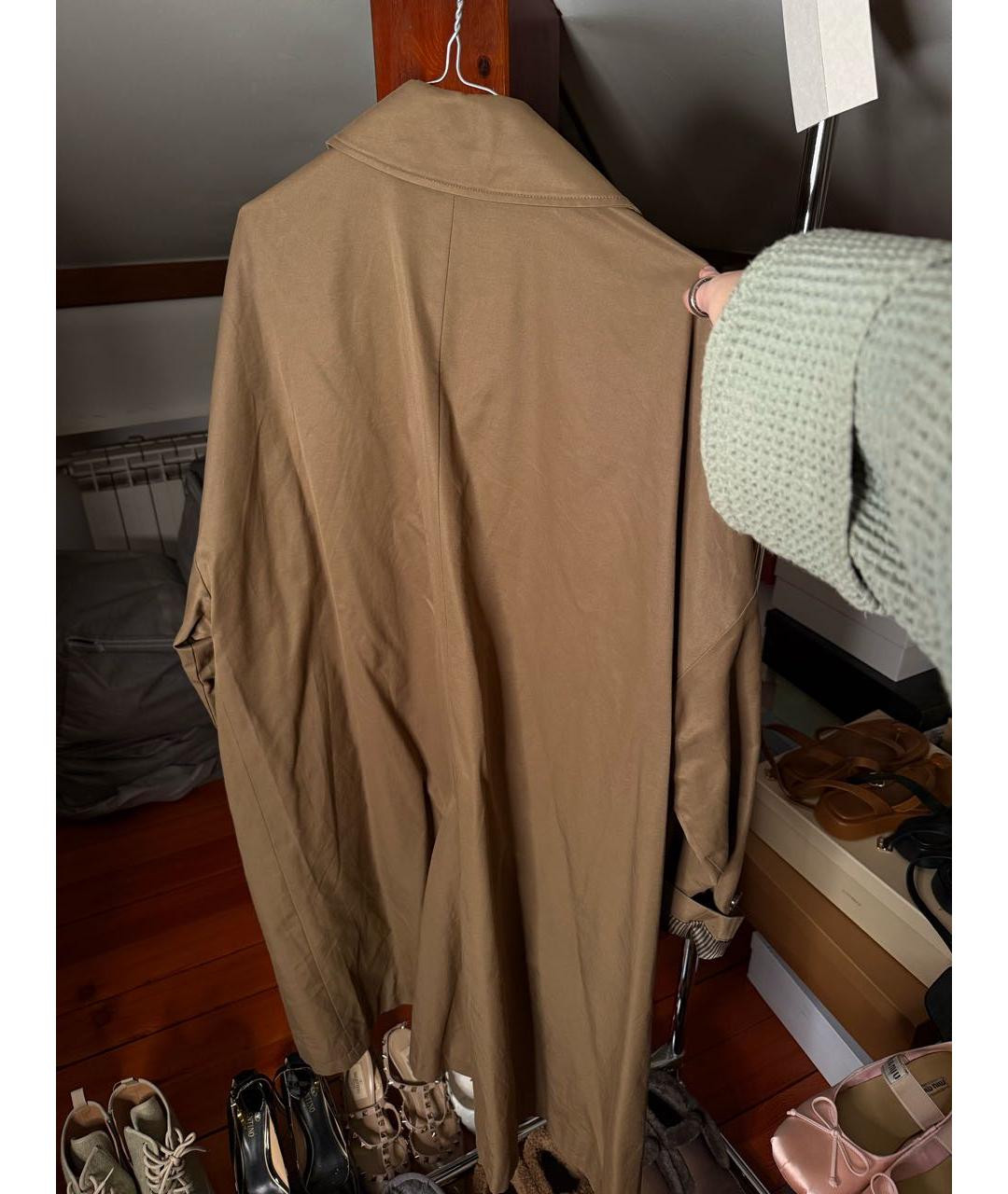 12 STOREEZ Коричневый шерстяной тренч/плащ, фото 3