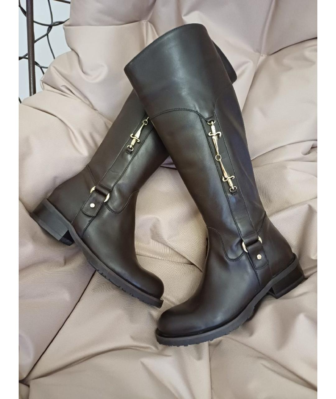 CESARE PACIOTTI Коричневые кожаные сапоги, фото 4