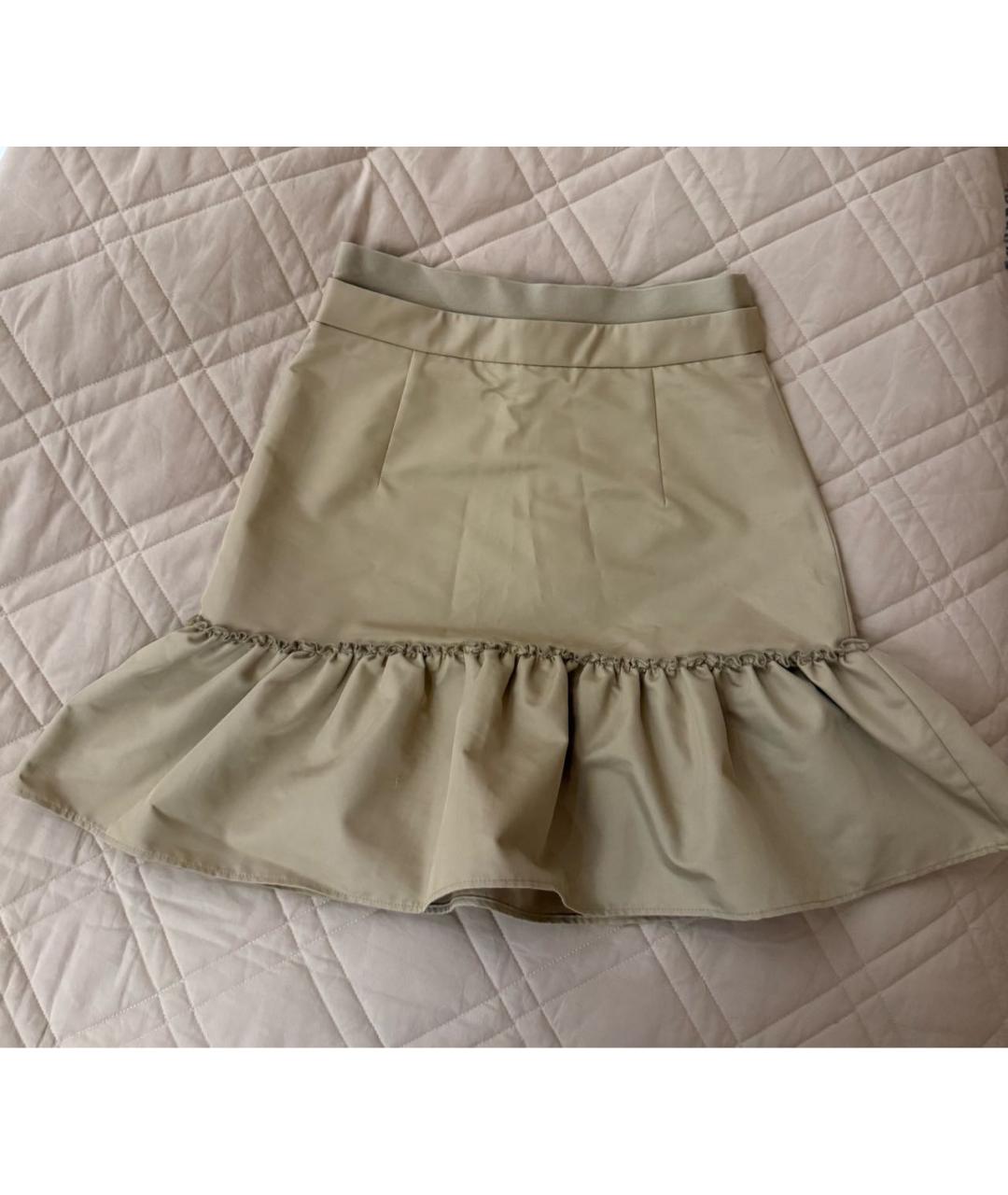 SANDRO Бежевая хлопковая юбка мини, фото 2