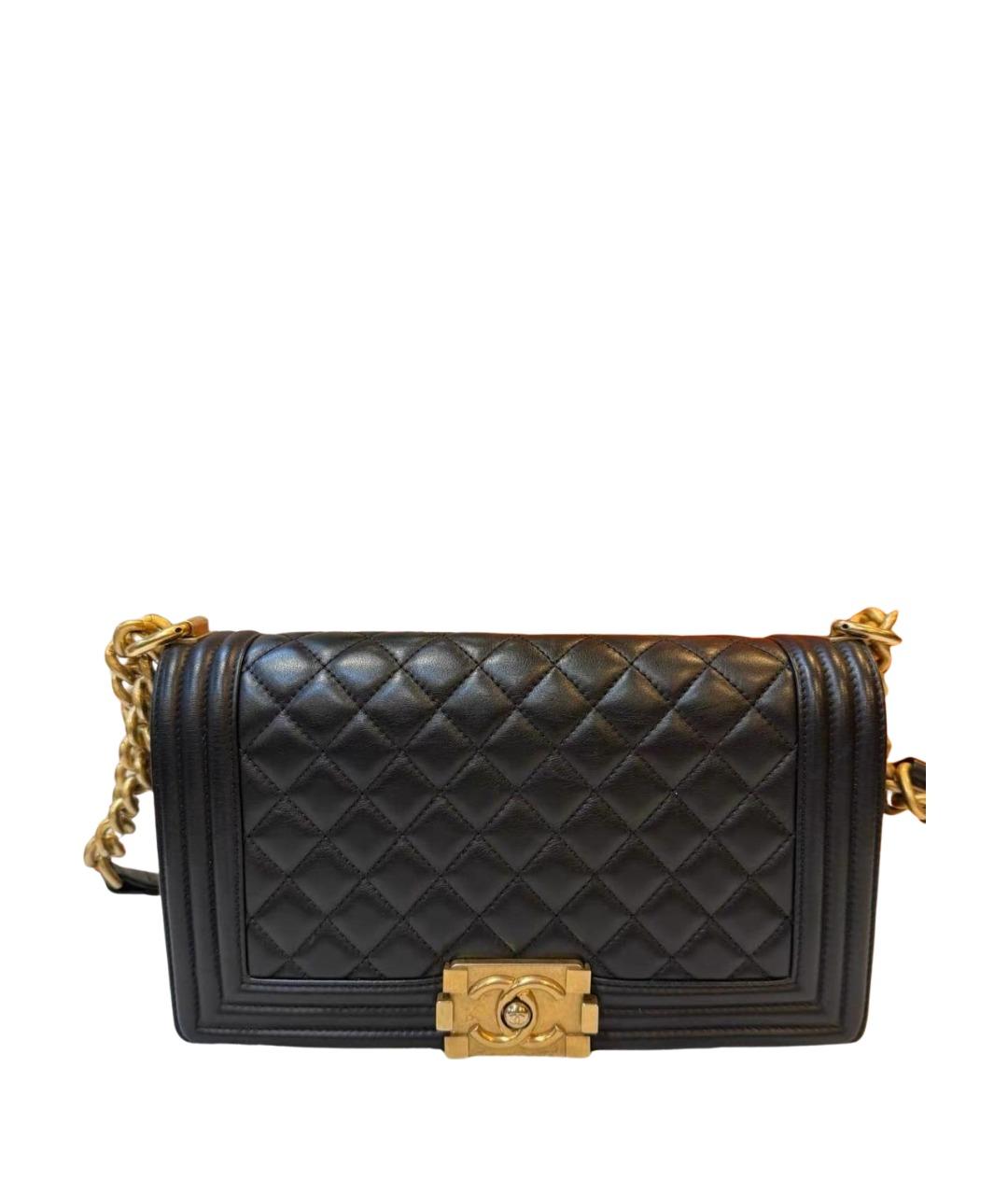 CHANEL Черная кожаная сумка через плечо, фото 1