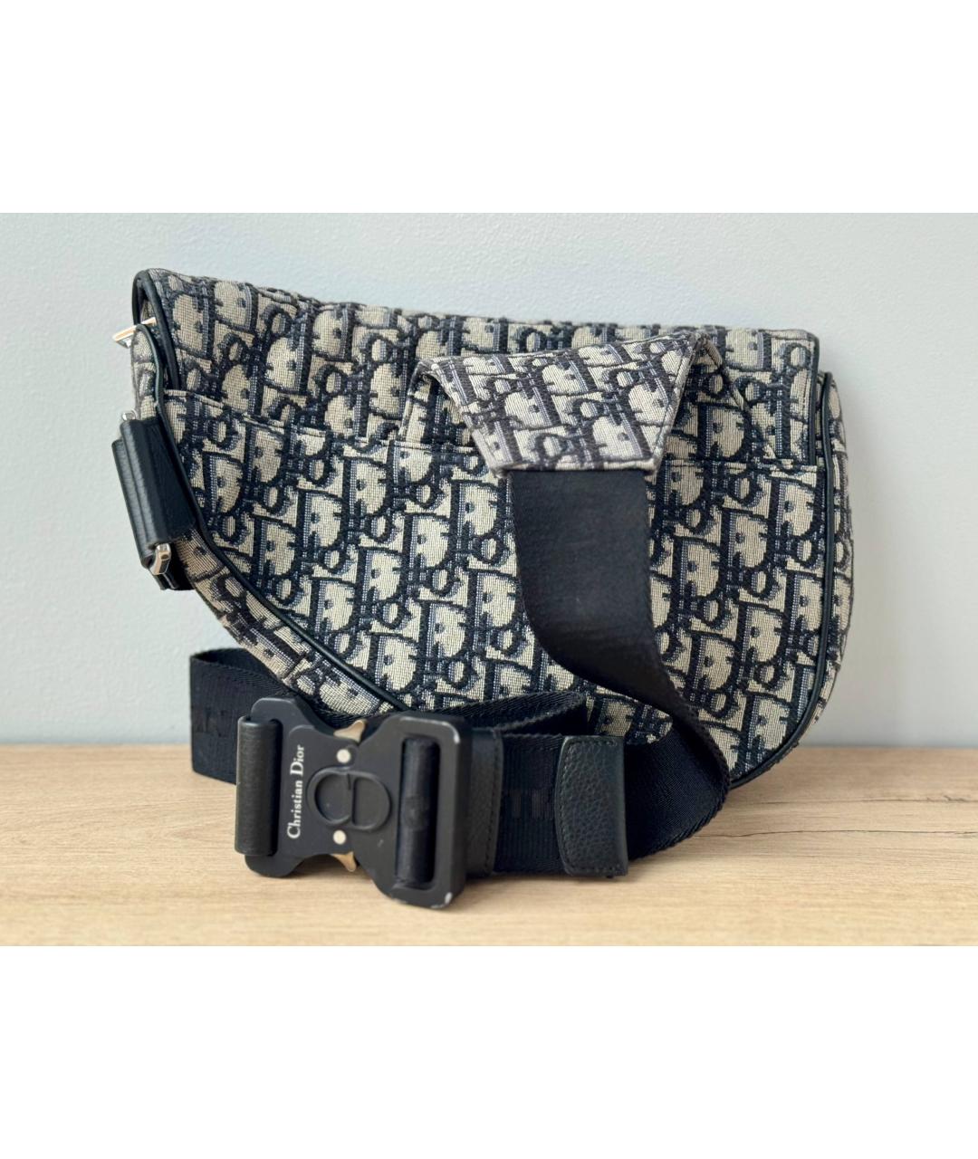 CHRISTIAN DIOR Бежевая деним поясная сумка, фото 6
