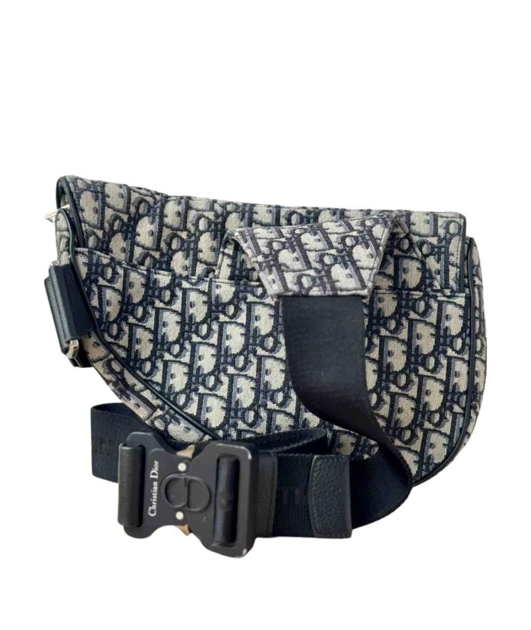 CHRISTIAN DIOR Бежевая деним поясная сумка, фото 1