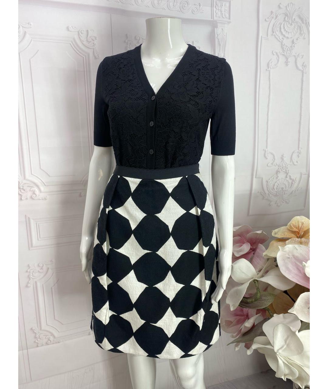 LIVIANA CONTI Черная хлопковая юбка миди, фото 5