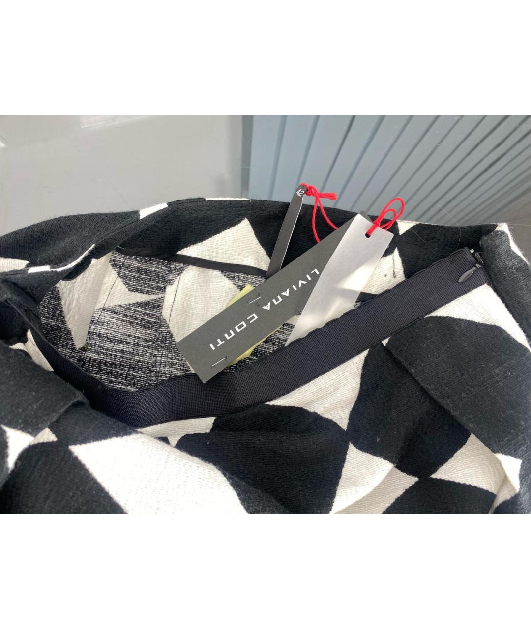 LIVIANA CONTI Черная хлопковая юбка миди, фото 3