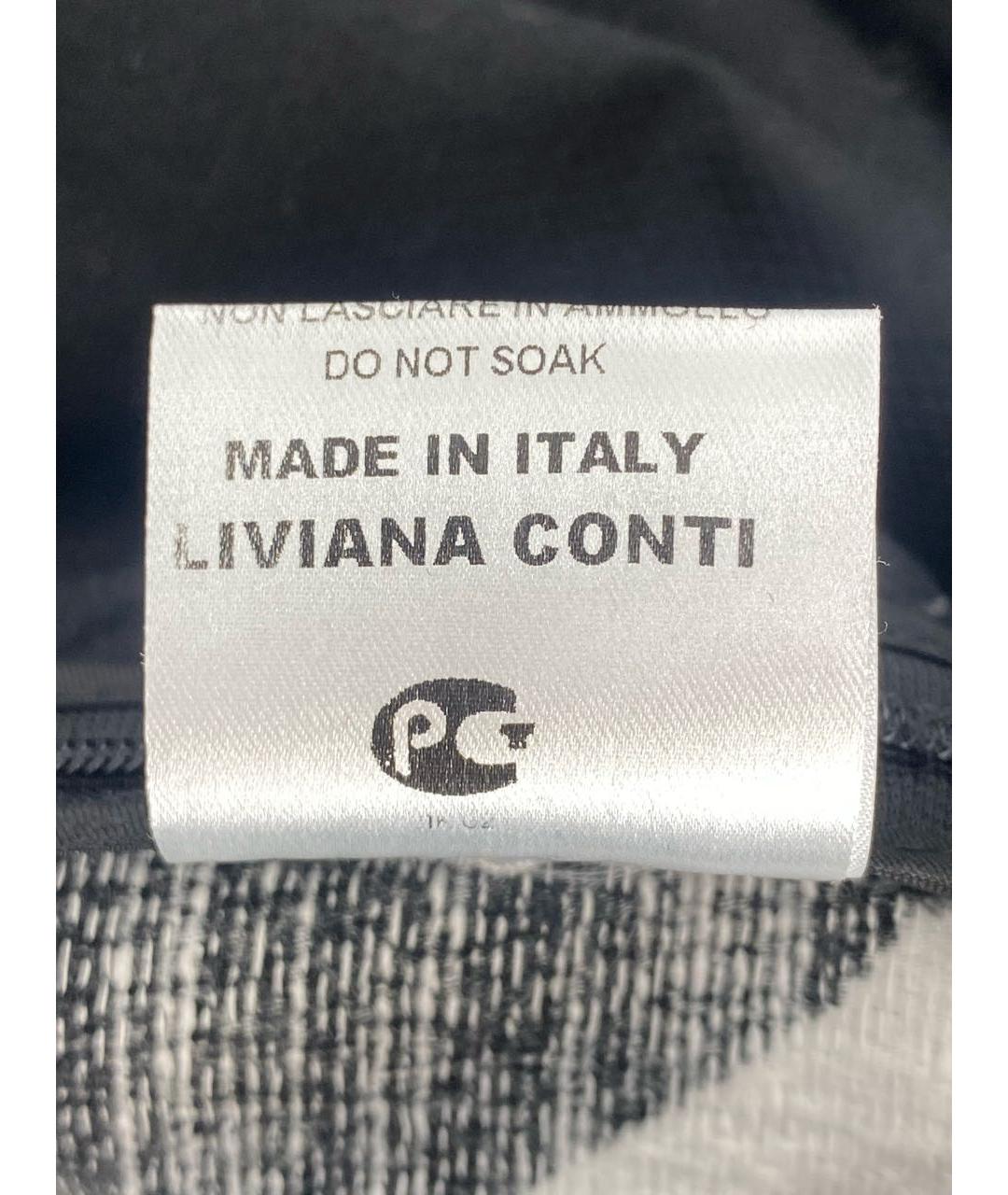 LIVIANA CONTI Черная хлопковая юбка миди, фото 4