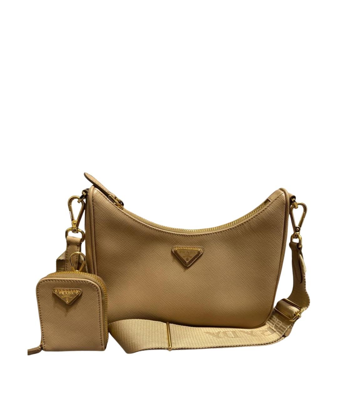 PRADA Коричневая кожаная сумка через плечо, фото 1