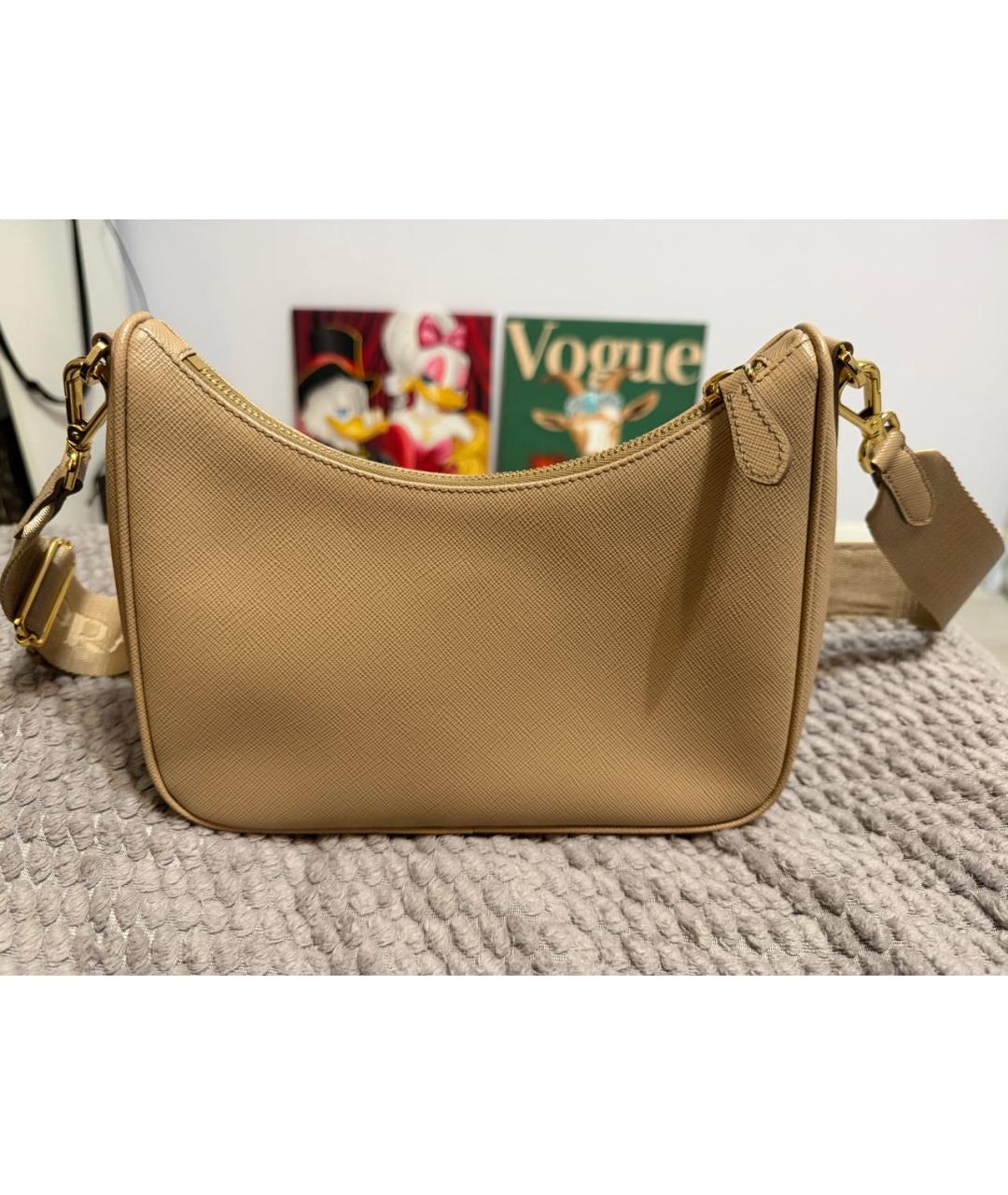 PRADA Коричневая кожаная сумка через плечо, фото 3