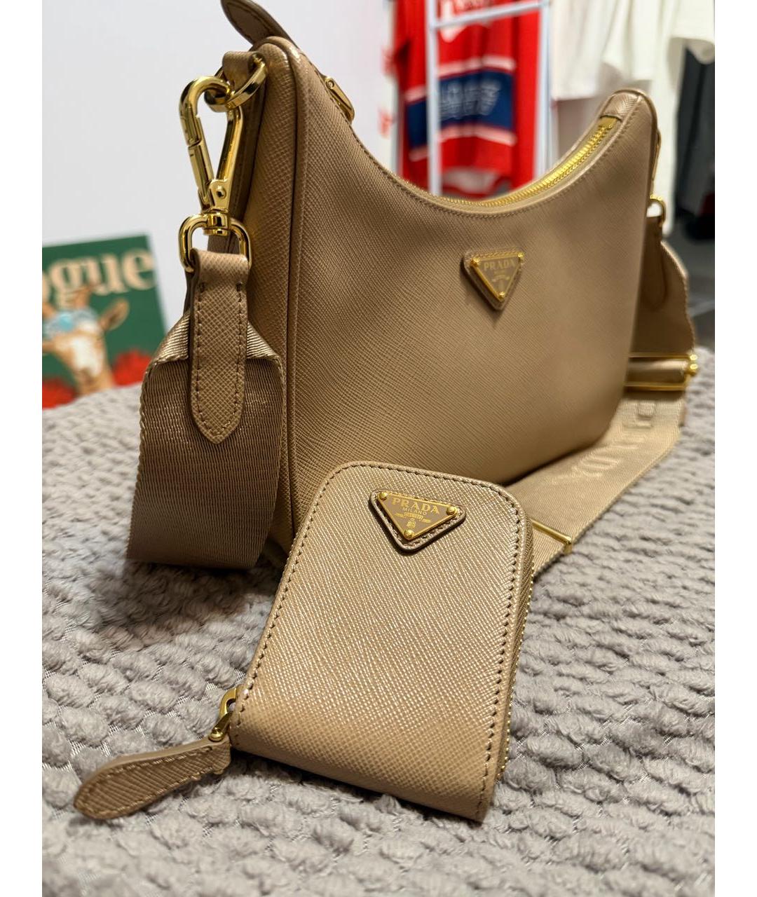 PRADA Коричневая кожаная сумка через плечо, фото 2