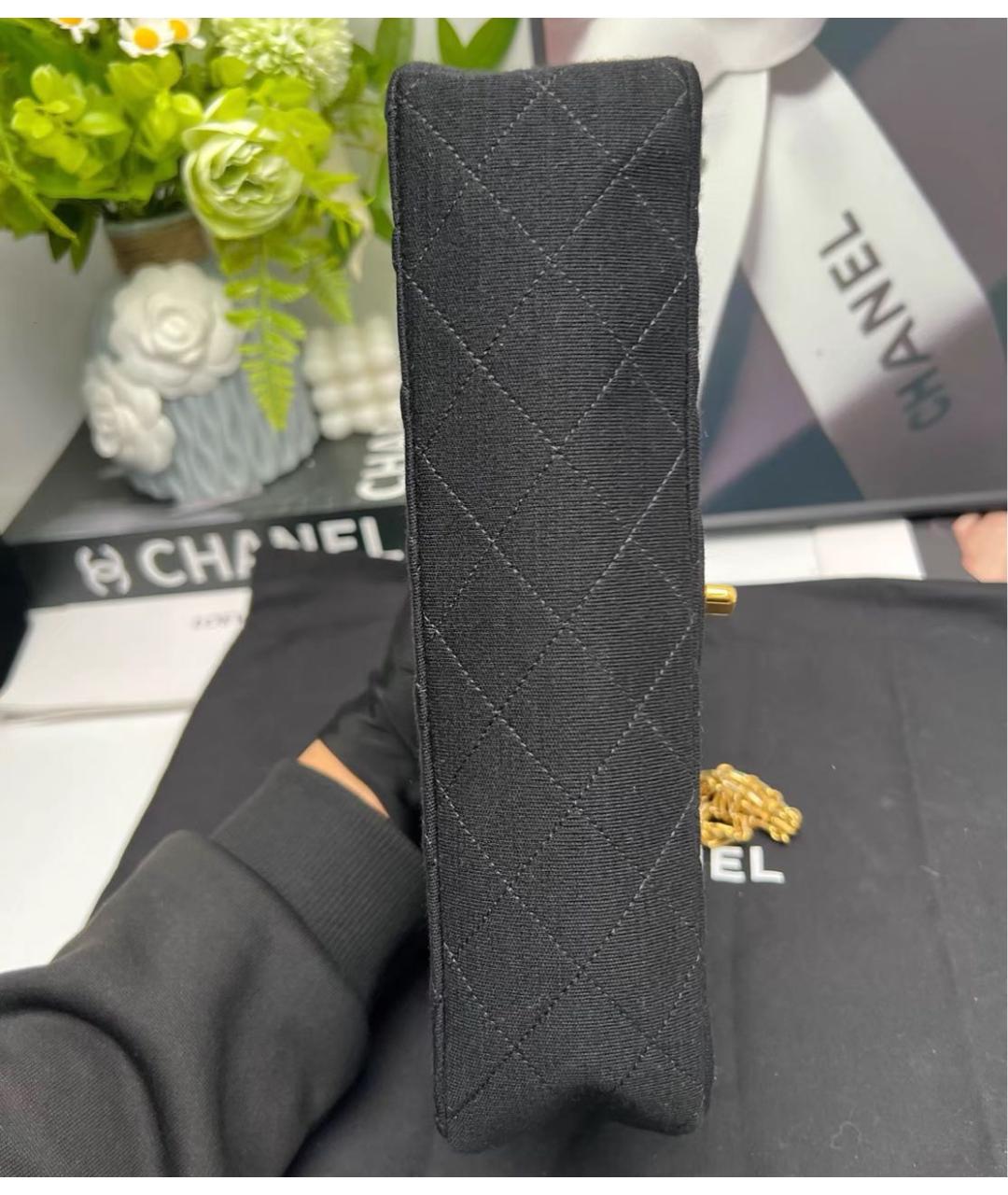 CHANEL Черная кожаная сумка через плечо, фото 5