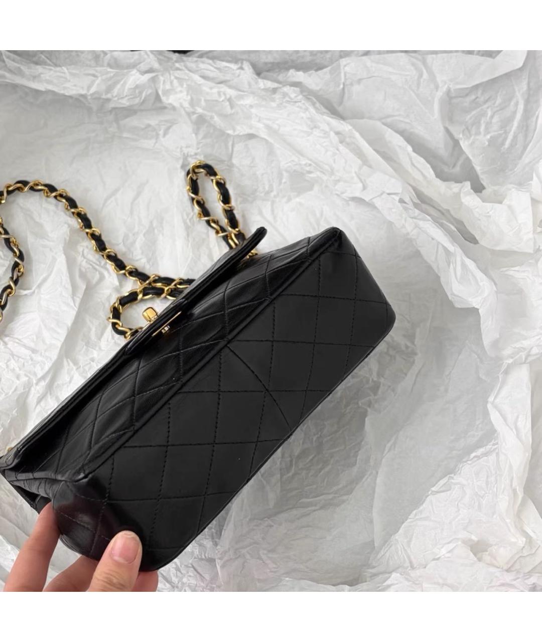 CHANEL Черная кожаная сумка через плечо, фото 4