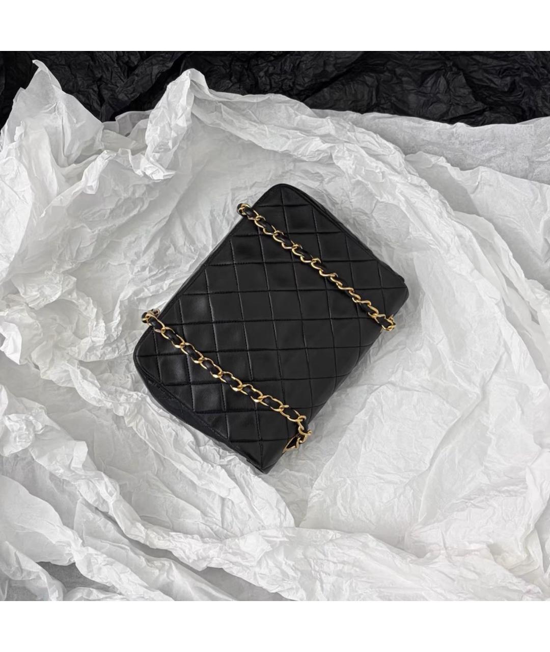 CHANEL Черная кожаная сумка через плечо, фото 3