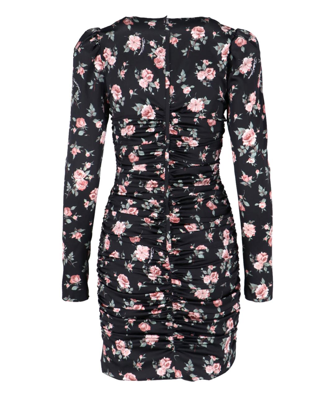 DOLCE&GABBANA Черное шелковое коктейльное платье, фото 2