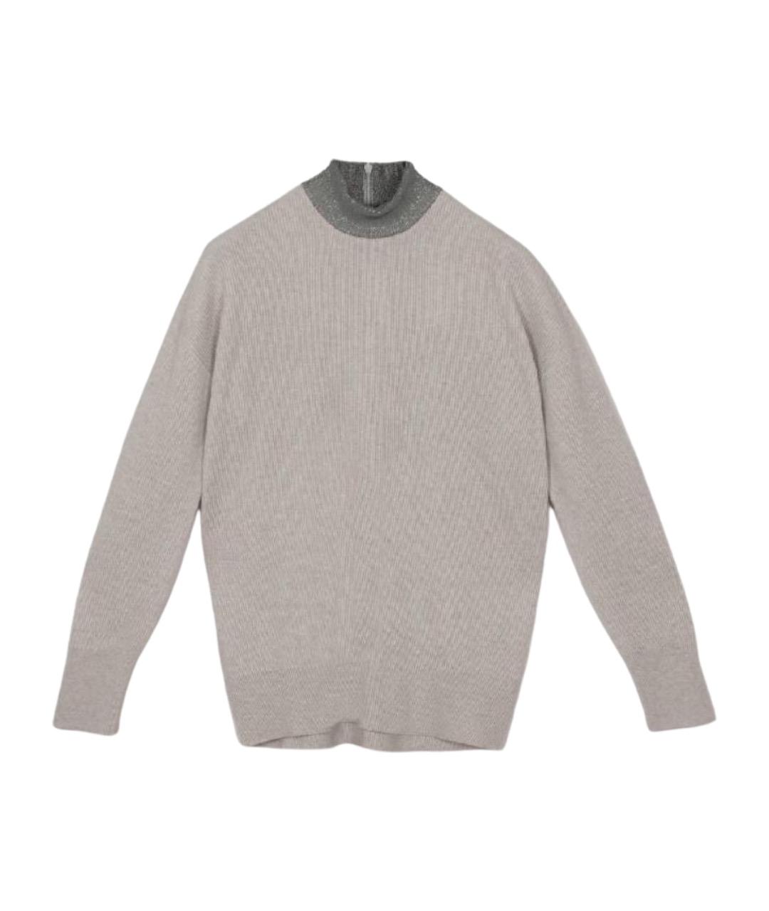 BRUNELLO CUCINELLI Бежевый кашемировый джемпер / свитер, фото 1