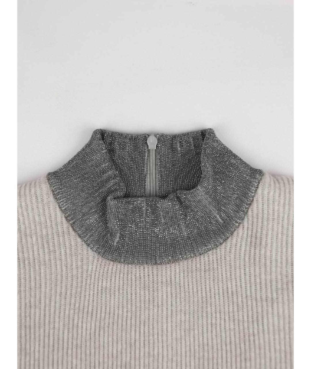 BRUNELLO CUCINELLI Бежевый кашемировый джемпер / свитер, фото 7