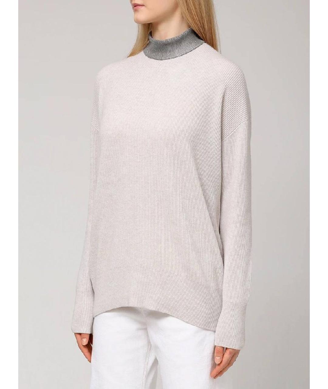 BRUNELLO CUCINELLI Бежевый кашемировый джемпер / свитер, фото 4