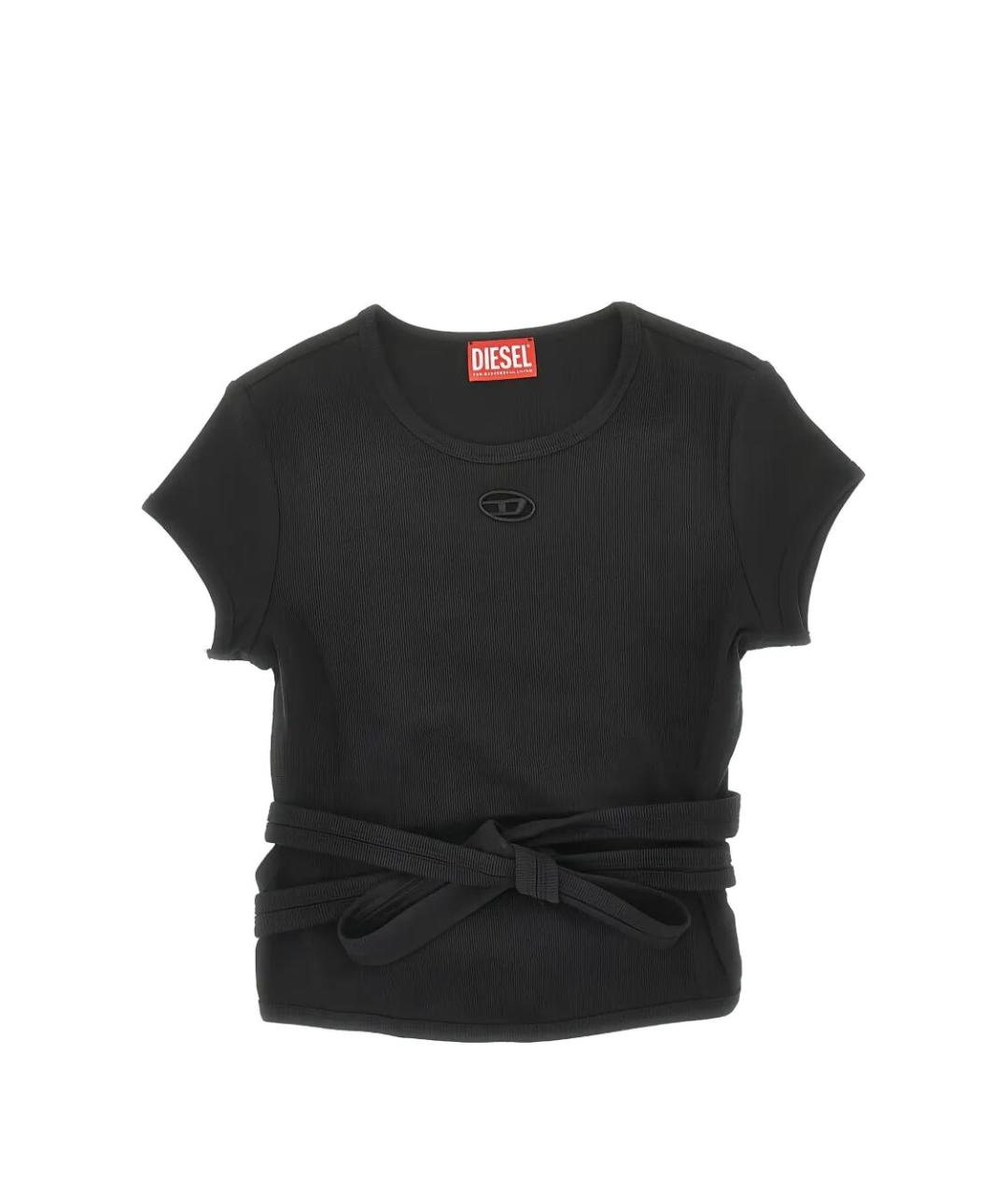 DIESEL Черная хлопковая футболка, фото 1