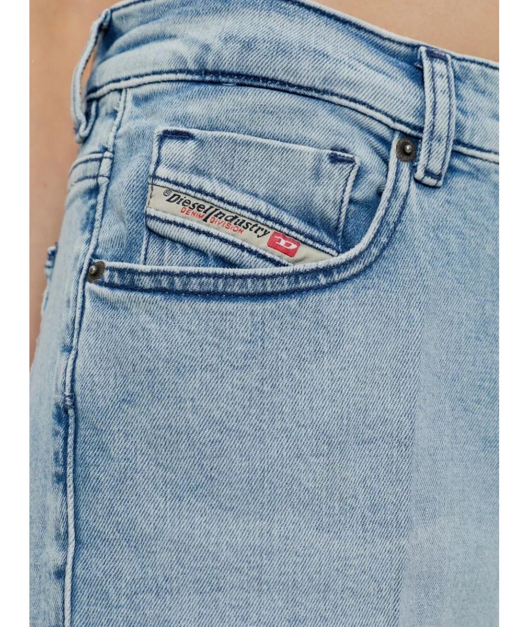 DIESEL Голубые хлопковые джинсы клеш, фото 5