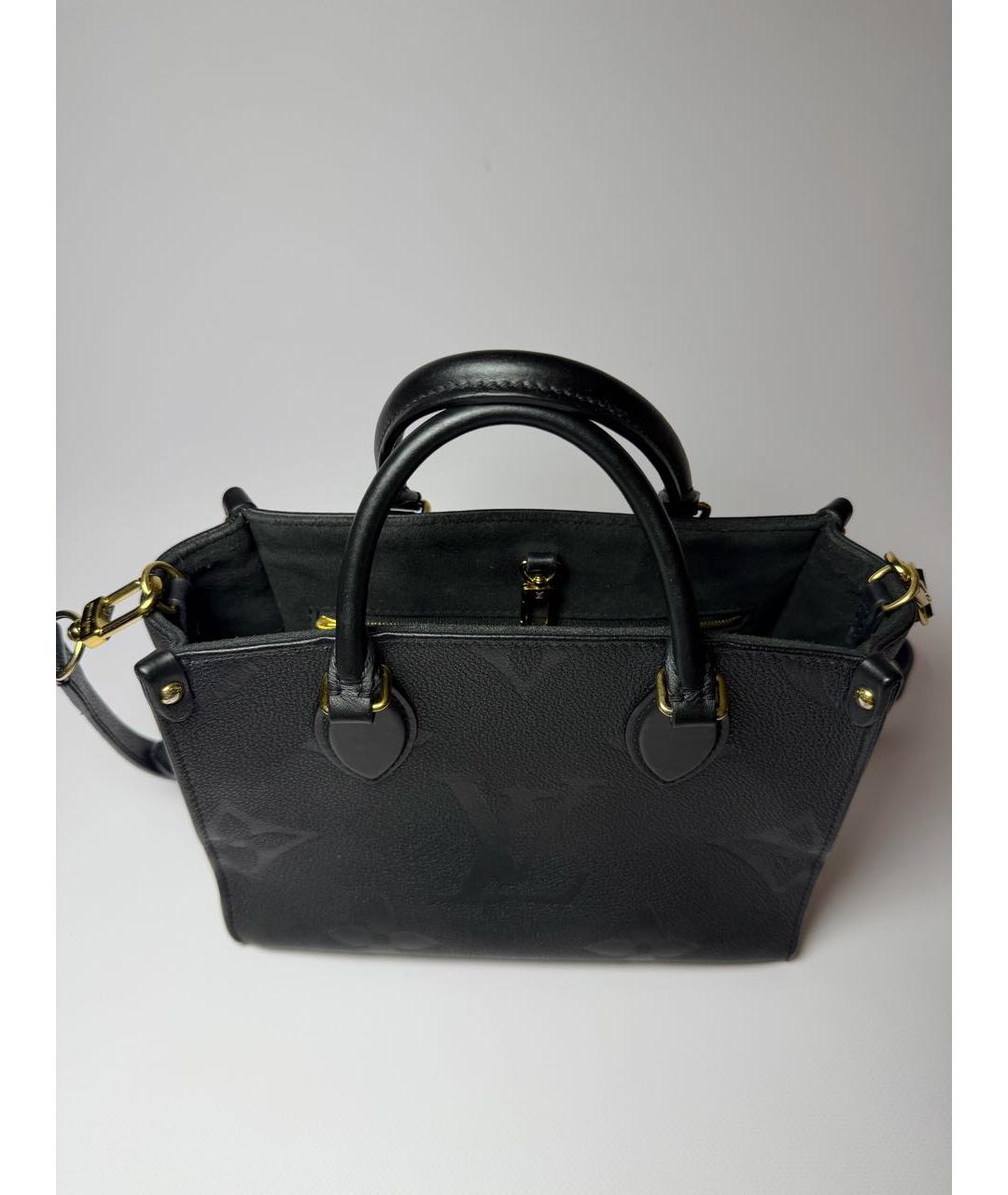 LOUIS VUITTON Черная кожаная сумка через плечо, фото 5