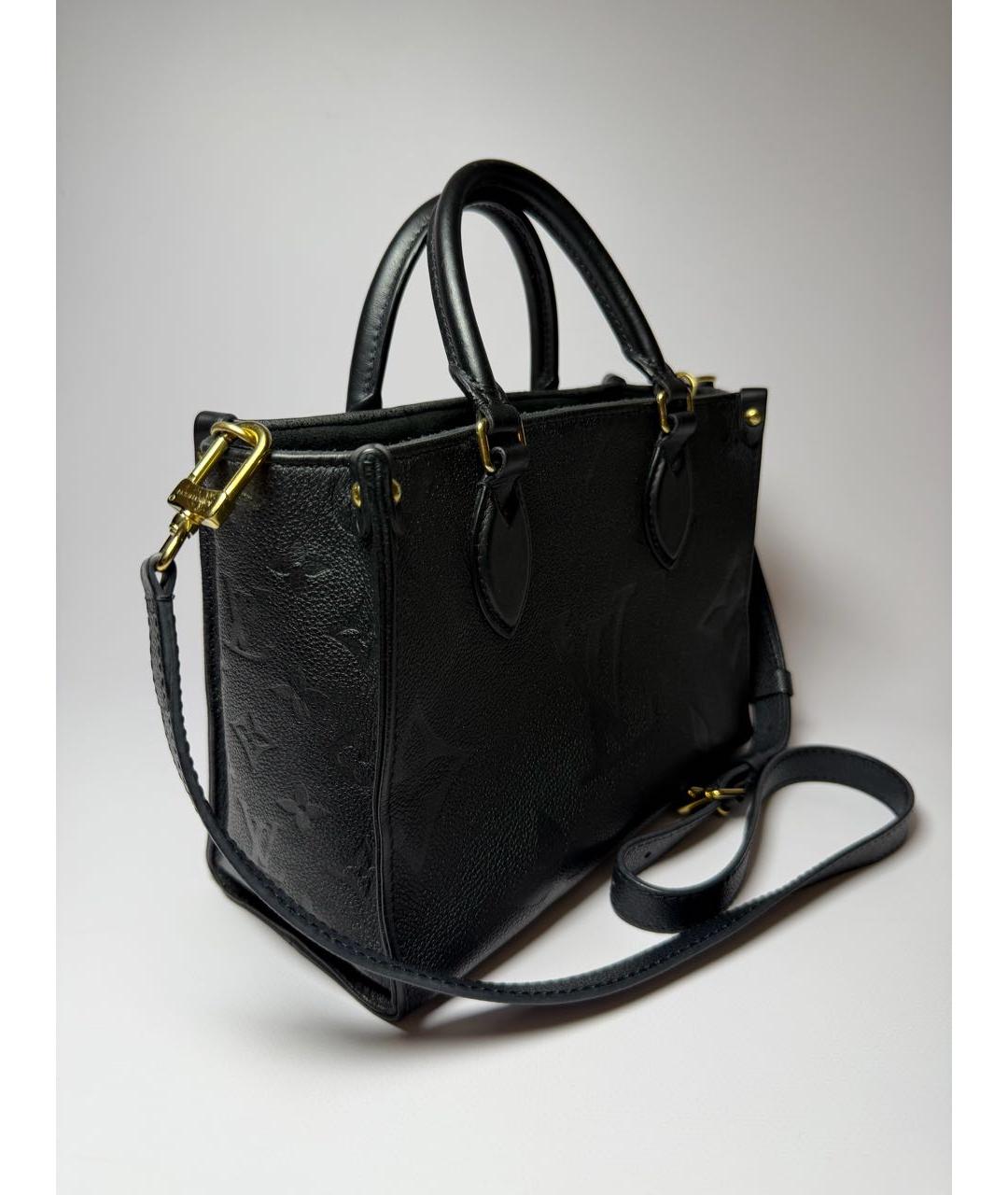 LOUIS VUITTON Черная кожаная сумка через плечо, фото 2