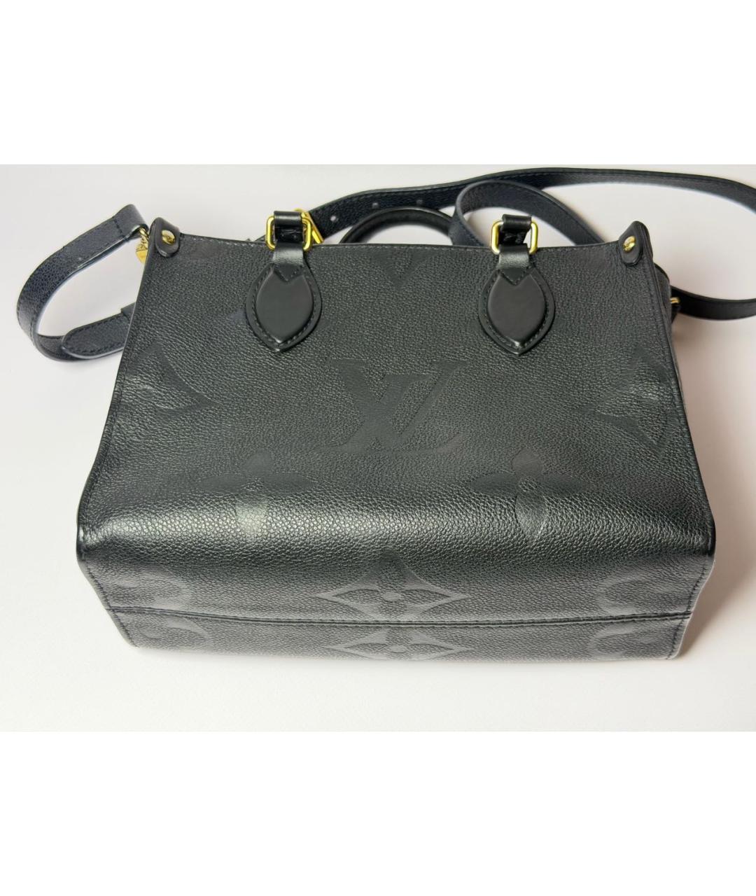 LOUIS VUITTON Черная кожаная сумка через плечо, фото 7