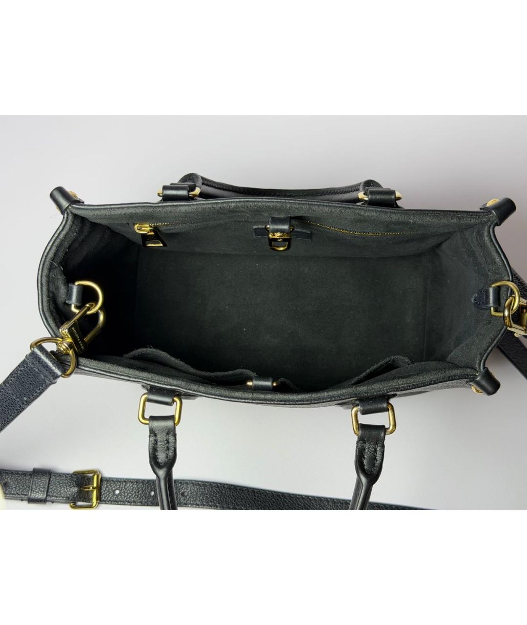 LOUIS VUITTON Черная кожаная сумка через плечо, фото 4