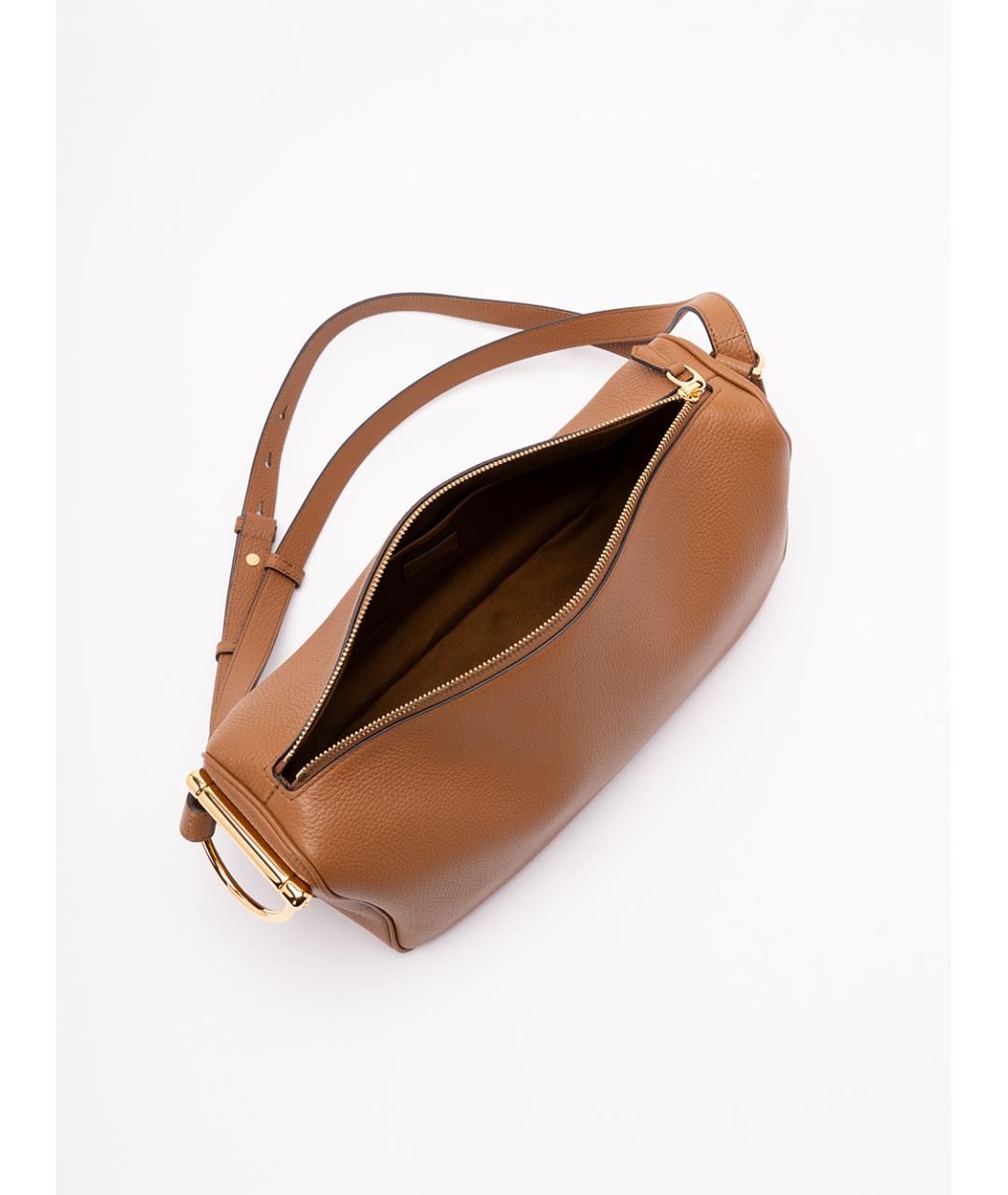 GUCCI Коричневая кожаная сумка через плечо, фото 6