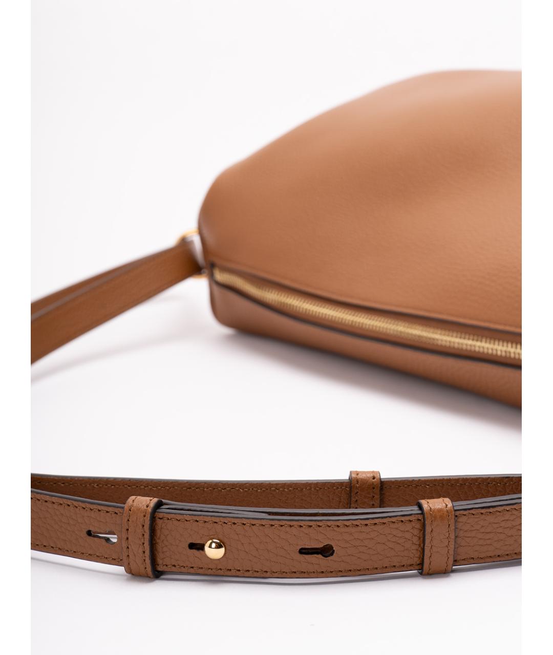 GUCCI Коричневая кожаная сумка через плечо, фото 5