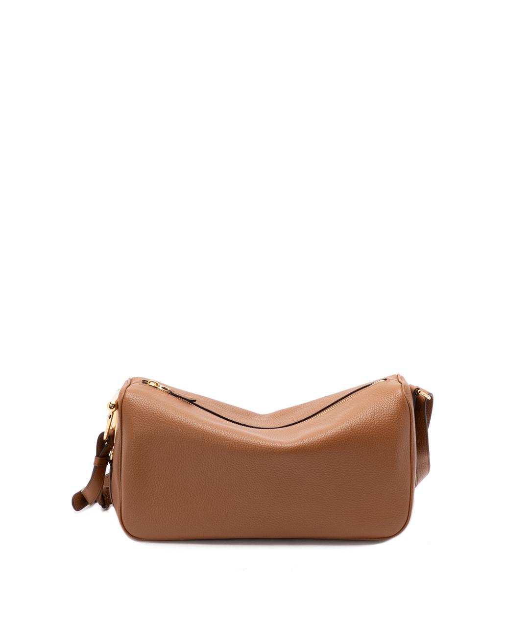 GUCCI Коричневая кожаная сумка через плечо, фото 2