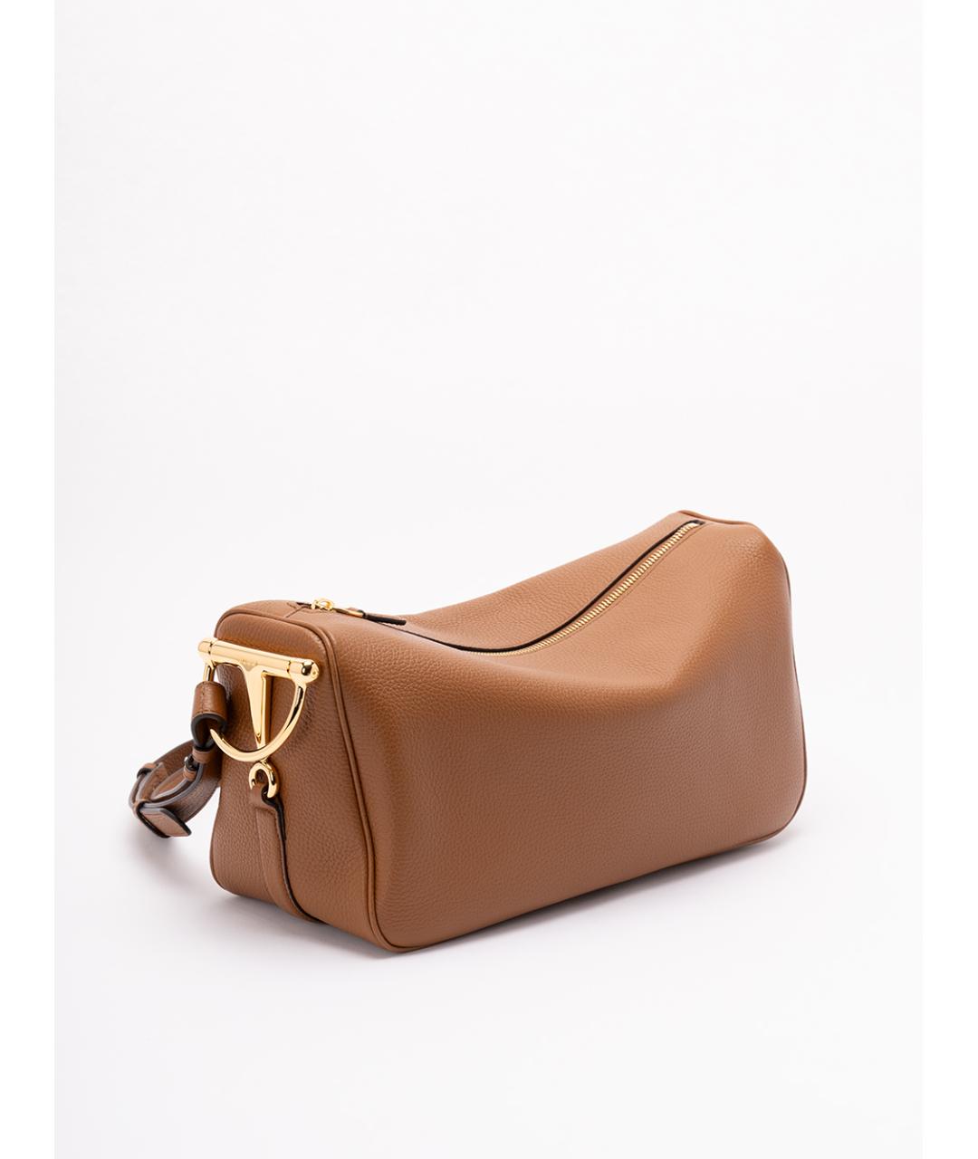 GUCCI Коричневая кожаная сумка через плечо, фото 3