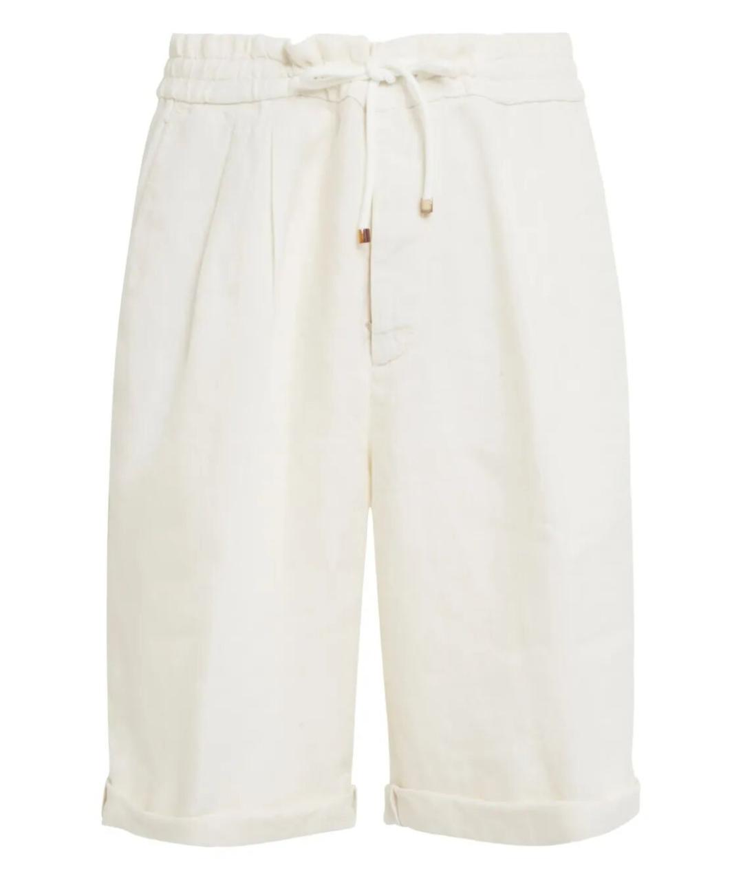 BRUNELLO CUCINELLI Белые льняные шорты, фото 1