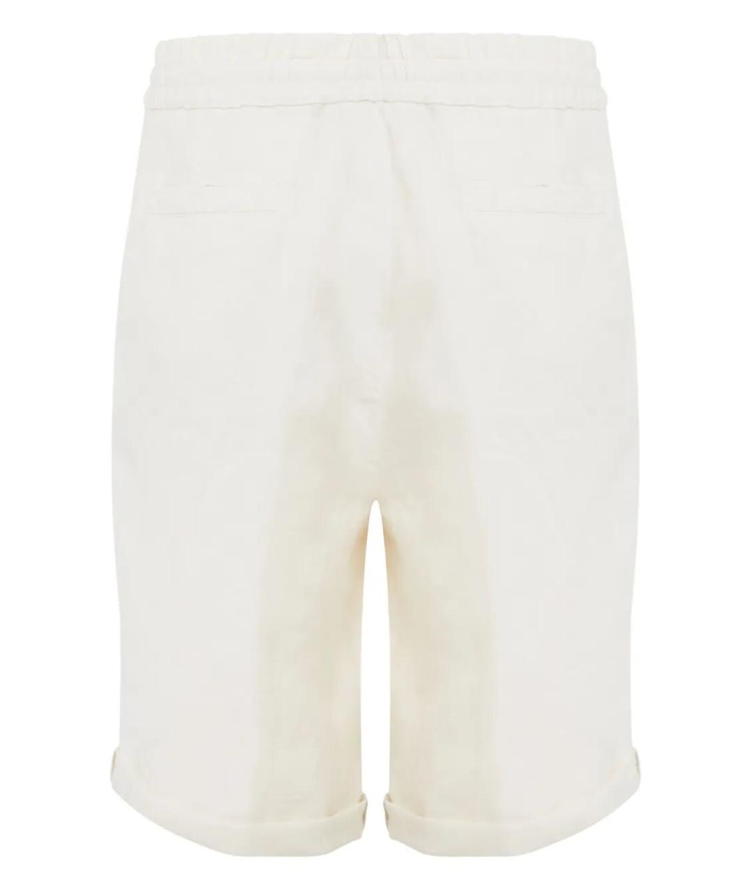 BRUNELLO CUCINELLI Белые льняные шорты, фото 2