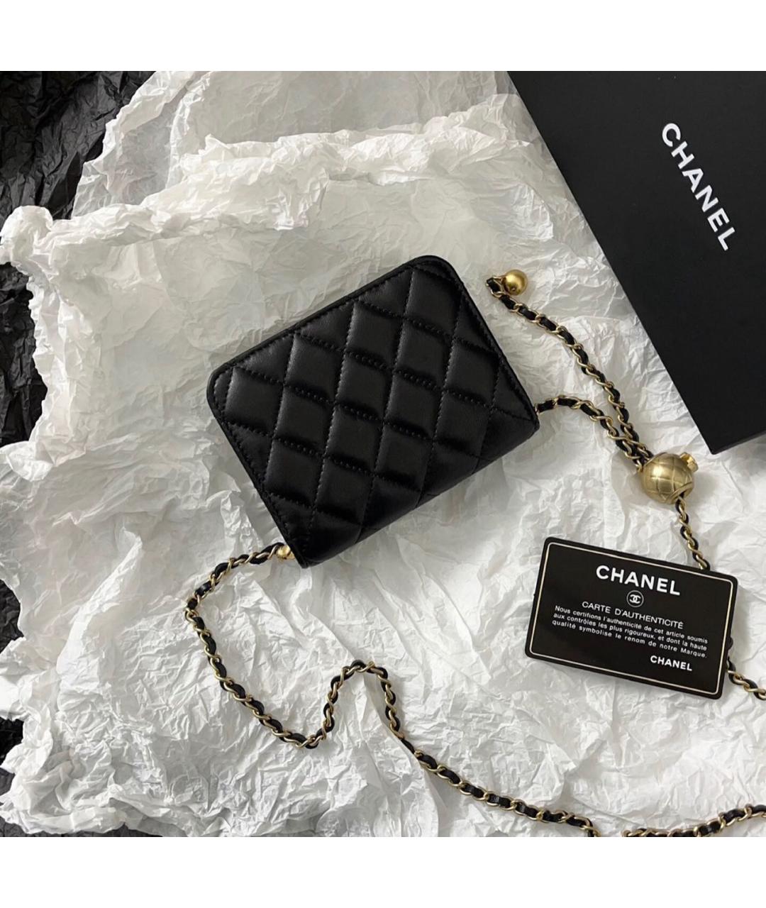 CHANEL Черная кожаная сумка через плечо, фото 3